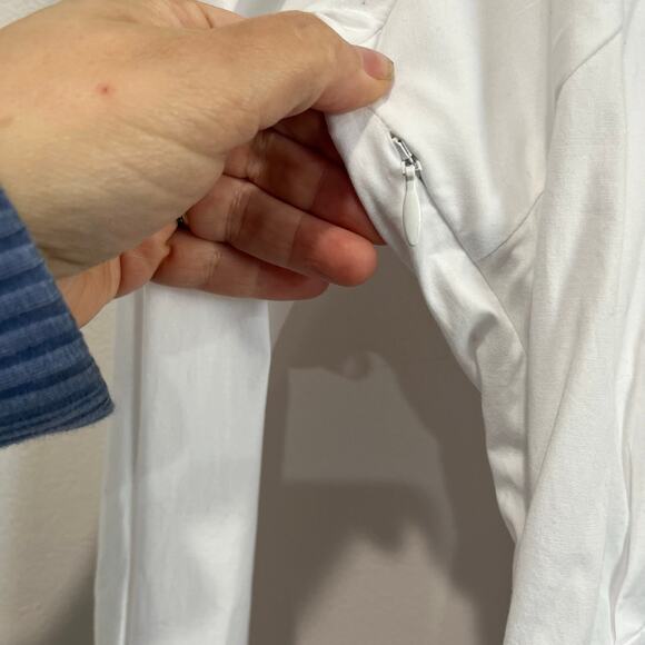 STAUD Clea White Collared Midi Shirt Dress Minimalist Chic Resort Wear Small - Picture 7 of 14